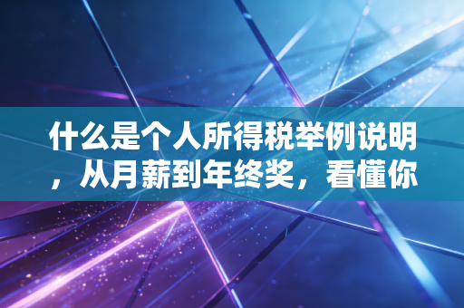 什么是个人所得税举例说明,从月薪到年终奖,看懂你的钱去哪了