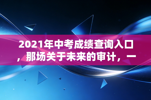 2021年中考成绩查询入口，那场关于未来的审计，一位注会父亲的深度复盘与思考