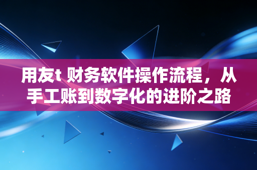 用友t 财务软件操作流程，从手工账到数字化的进阶之路，一位CPA的实战心得