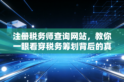 注册税务师查询网站，教你一眼看穿税务筹划背后的真假李逵