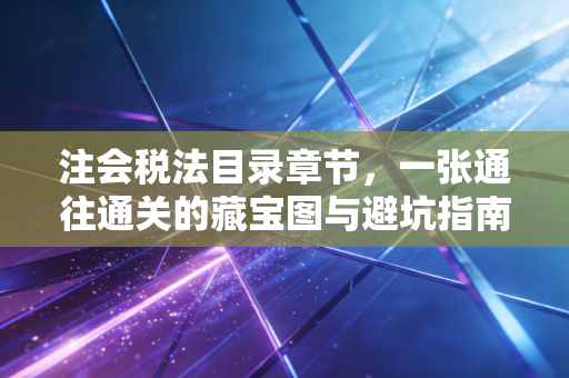 注会税法目录章节，一张通往通关的藏宝图与避坑指南