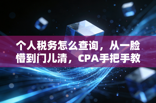 个人税务怎么查询，从一脸懵到门儿清，CPA手把手教你搞定个税