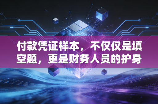 付款凭证样本，不仅仅是填空题，更是财务人员的护身符
