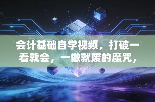 会计基础自学视频，打破一看就会，一做就废的魔咒，一位注会前辈的真心话