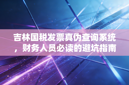 吉林国税发票真伪查询系统,财务人员必读的避坑指南与实务操作