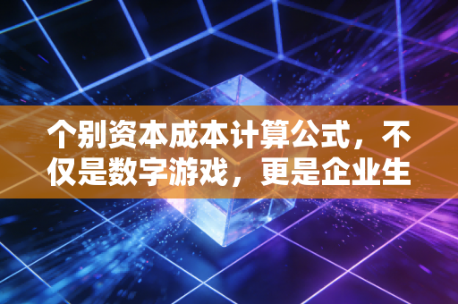 个别资本成本计算公式，不仅是数字游戏，更是企业生存的底层逻辑