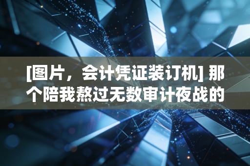 [图片，会计凭证装订机] 那个陪我熬过无数审计夜战的铁憨憨，聊聊会计凭证装订机里的职场哲学