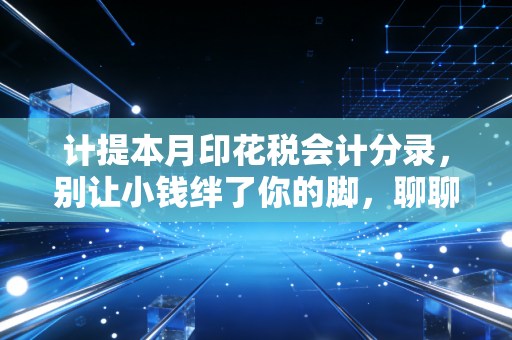 计提本月印花税会计分录，别让小钱绊了你的脚，聊聊财务人的那些痛与乐