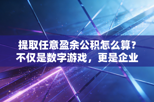 提取任意盈余公积怎么算？不仅是数字游戏，更是企业未雨绸缪的生存智慧