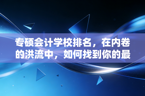 专硕会计学校排名,在内卷的洪流中,如何找到你的最优解?