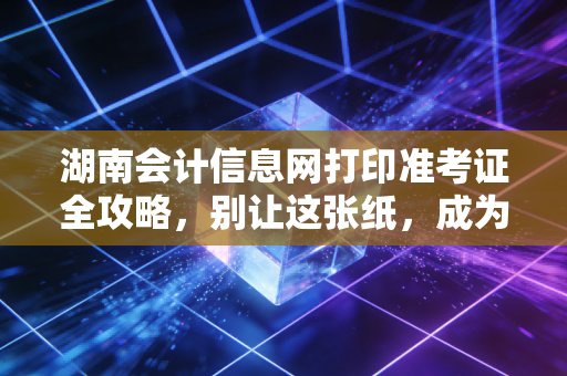 湖南会计信息网打印准考证全攻略，别让这张纸，成为你通往CPA路上的拦路虎