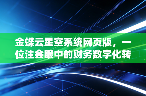 金蝶云星空系统网页版，一位注会眼中的财务数字化转型与办公自由论
