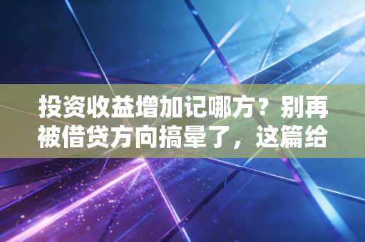 投资收益增加记哪方?别再被借贷方向搞晕了,这篇给你讲透