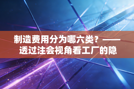 制造费用分为哪六类？—— 透过注会视角看工厂的隐形管家