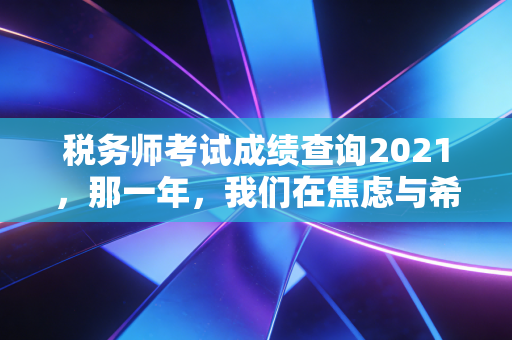 税务师考试成绩查询2021,那一年,我们在焦虑与希望中等待的冬日回响