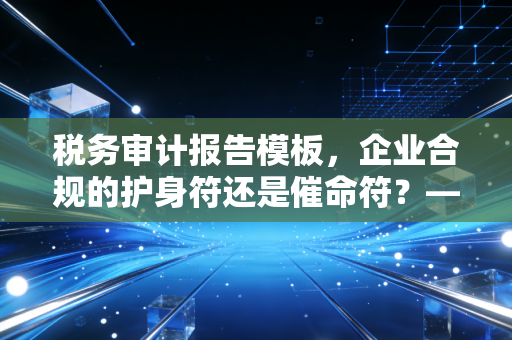 税务审计报告模板，企业合规的护身符还是催命符？——一位注会老兵的掏心窝子话
