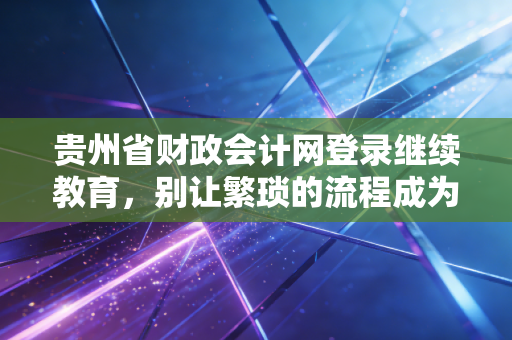 贵州省财政会计网登录继续教育，别让繁琐的流程成为你职业晋升的绊脚石