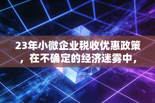 23年小微企业税收优惠政策，在不确定的经济迷雾中，为企业点亮的一盏灯