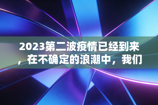 2023第二波疫情已经到来，在不确定的浪潮中，我们该如何打好这场生活的审计战