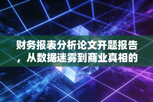 财务报表分析论文开题报告，从数据迷雾到商业真相的探寻之旅