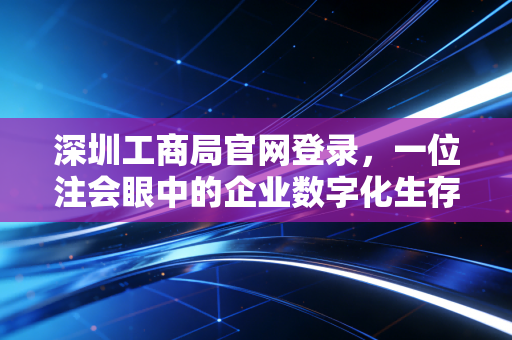 深圳工商局官网登录，一位注会眼中的企业数字化生存与那些崩溃的瞬间