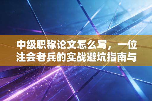 中级职称论文怎么写，一位注会老兵的实战避坑指南与心法