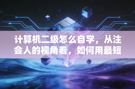 计算机二级怎么自学,从注会人的视角看,如何用最短时间拿下这个职场敲门砖