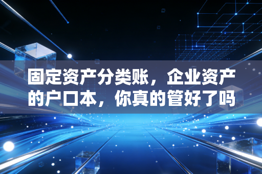 固定资产分类账,企业资产的户口本,你真的管好了吗?