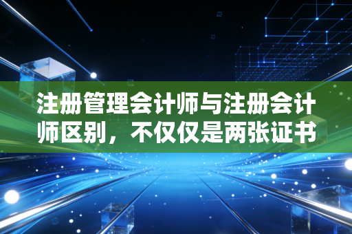 注册管理会计师与注册会计师区别，不仅仅是两张证书，更是两种截然不同的人生规划