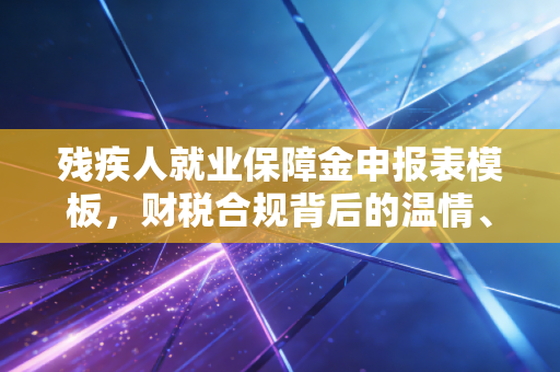 残疾人就业保障金申报表模板,财税合规背后的温情、算计与避坑指南