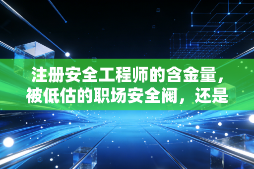 注册安全工程师的含金量，被低估的职场安全阀，还是普通人逆袭的入场券？