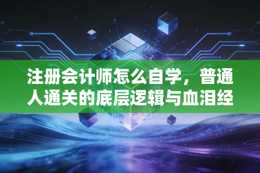 注册会计师怎么自学，普通人通关的底层逻辑与血泪经验