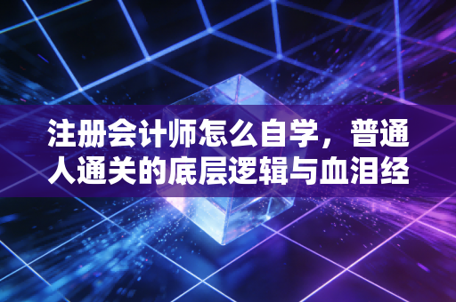 注册会计师怎么自学，普通人通关的底层逻辑与血泪经验