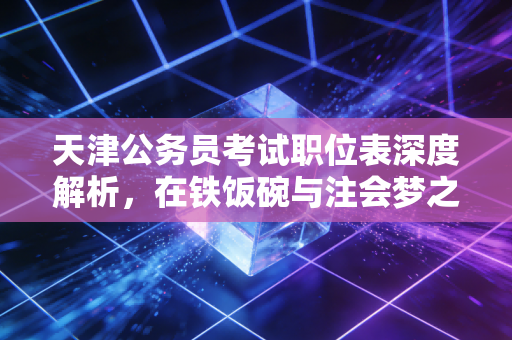 天津公务员考试职位表深度解析，在铁饭碗与注会梦之间，会计人该如何抉择？