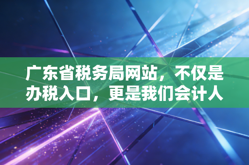 广东省税务局网站,不仅是办税入口,更是我们会计人的隐形战友