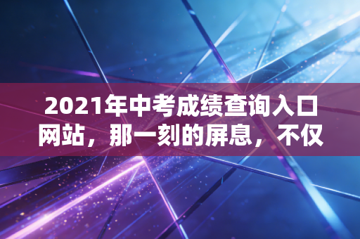 2021年中考成绩查询入口网站，那一刻的屏息，不仅是数字，更是青春的注脚