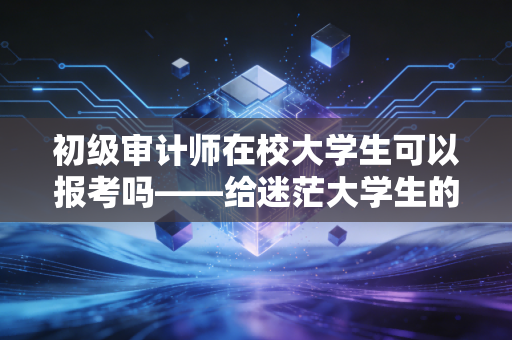 初级审计师在校大学生可以报考吗——给迷茫大学生的职业规划第一课