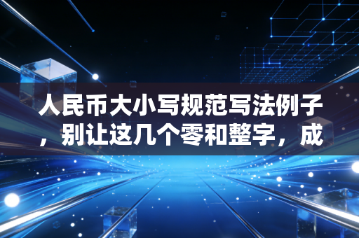 人民币大小写规范写法例子,别让这几个零和整字,成了财务生涯的滑铁卢