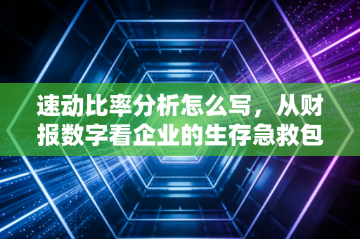 速动比率分析怎么写，从财报数字看企业的生存急救包