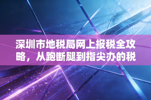 深圳市地税局网上报税全攻略，从跑断腿到指尖办的税务进化论