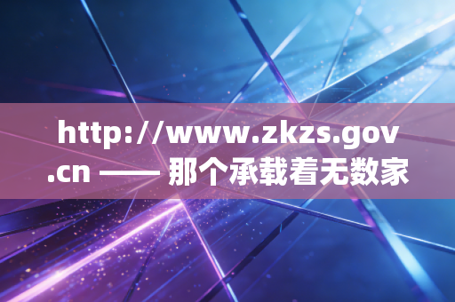 http://www.zkzs.gov.cn —— 那个承载着无数家庭希望的登录入口，一位注会眼中的中考志愿填报博弈