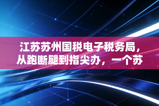 江苏苏州国税电子税务局，从跑断腿到指尖办，一个苏州会计的深夜感悟