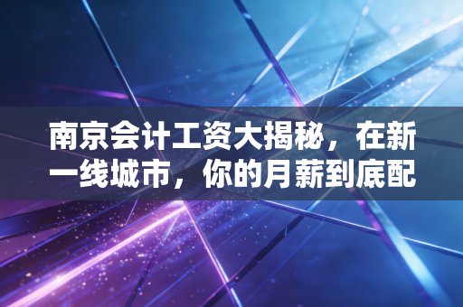 南京会计工资大揭秘,在新一线城市,你的月薪到底配不配得上你的发际线?