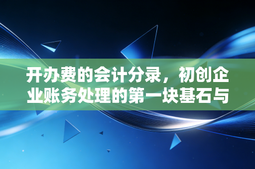 开办费的会计分录，初创企业账务处理的第一块基石与避坑指南