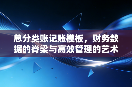 总分类账记账模板，财务数据的脊梁与高效管理的艺术