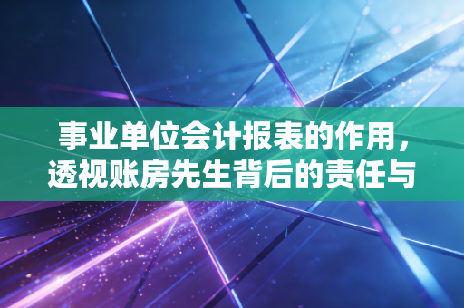 事业单位会计报表的作用，透视账房先生背后的责任与智慧
