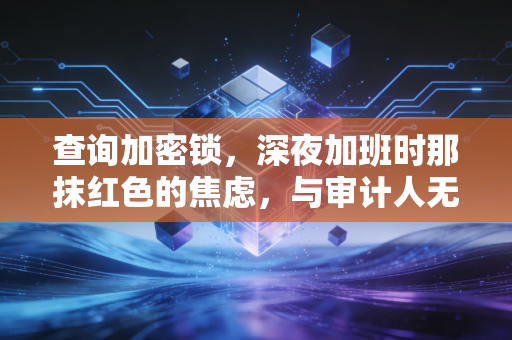 查询加密锁，深夜加班时那抹红色的焦虑，与审计人无法逃避的数字化宿命