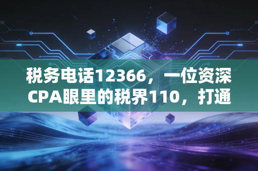 税务电话12366,一位资深CPA眼里的税界110,打通它你就赢了一半