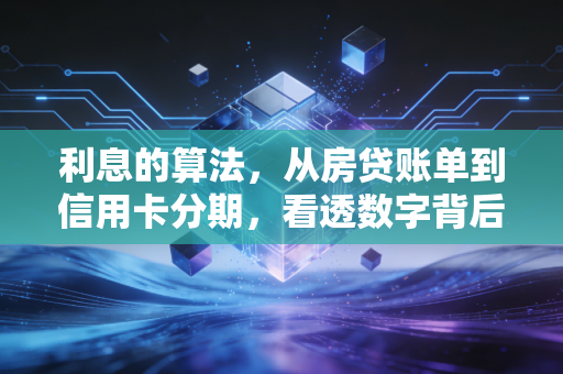 利息的算法，从房贷账单到信用卡分期，看透数字背后的财富逻辑