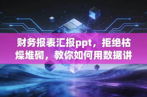 财务报表汇报ppt，拒绝枯燥堆砌，教你如何用数据讲故事